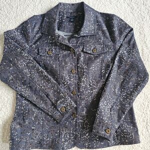 Westbound Blazer/Jacket/Size M/Leopard Print/easy Care/ Blue With Leopard Print